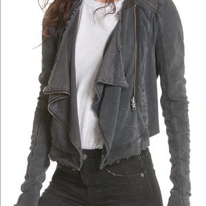 Free people shrunken moto jacket xs